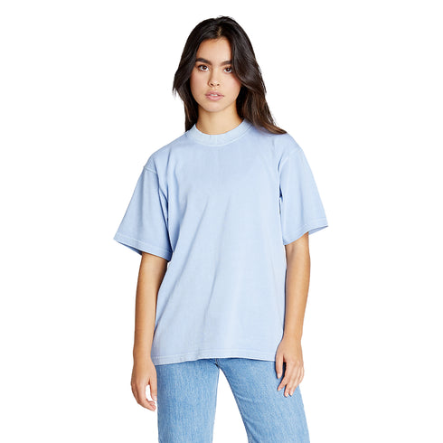 heavyweight pigment tee grape ice model women front